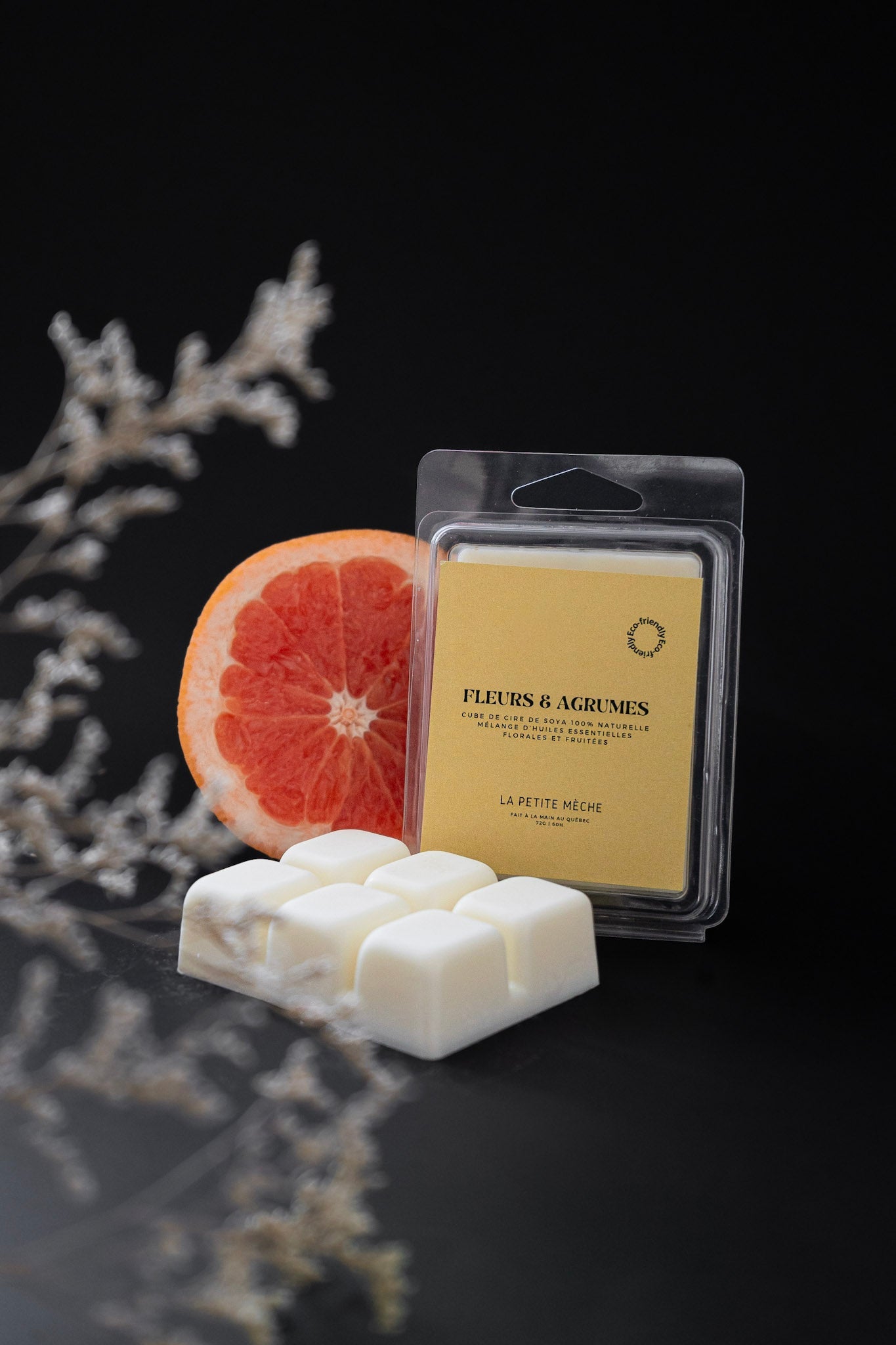 Cube de cire - Fleures et agrumes - Lapetitemèche